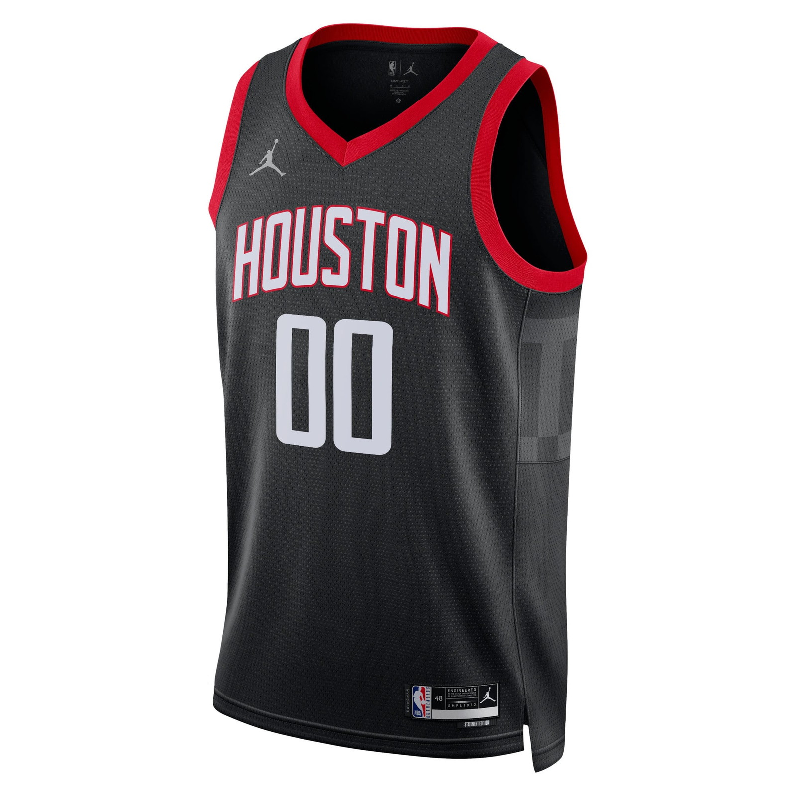 Houston Rockets Unisex 2022/23 Swingman Custom Jersey Statement Edition Black - front view