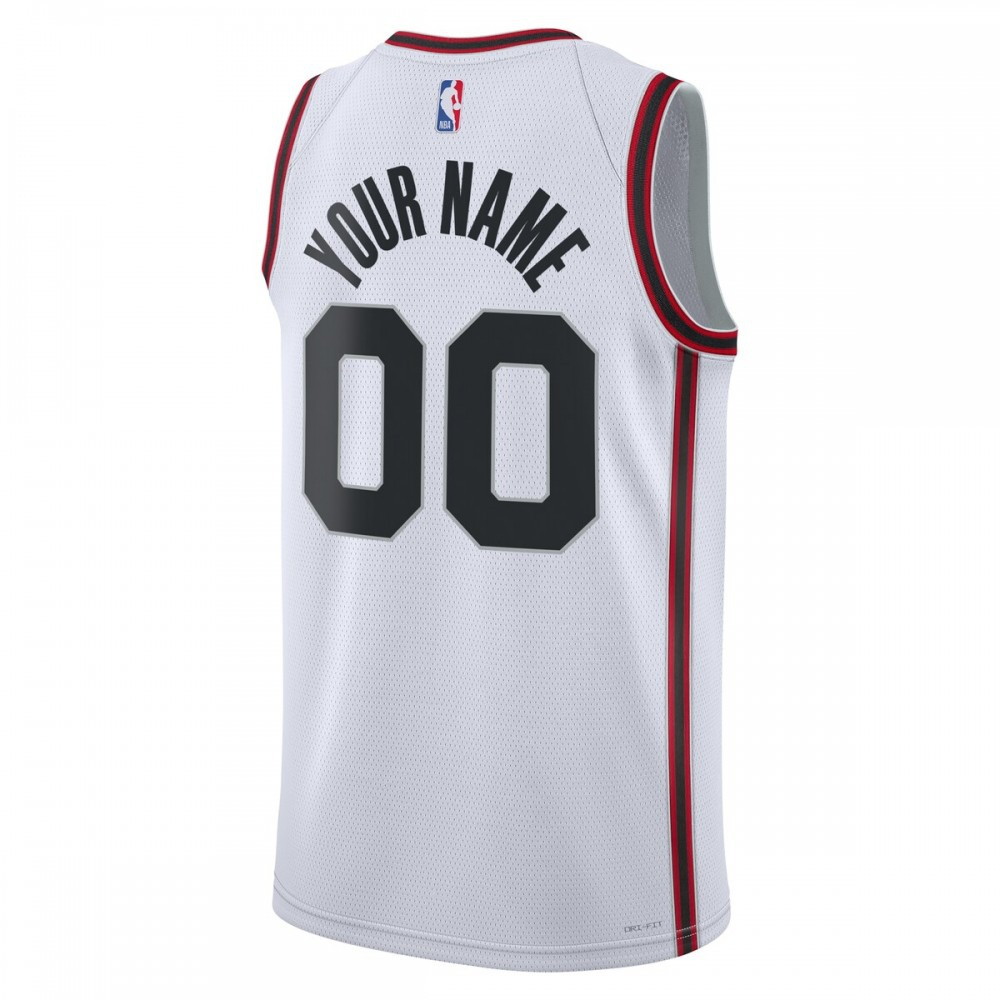 Houston Rockets Unisex 2024/25 Custom Swingman Jersey City Edition White - back view