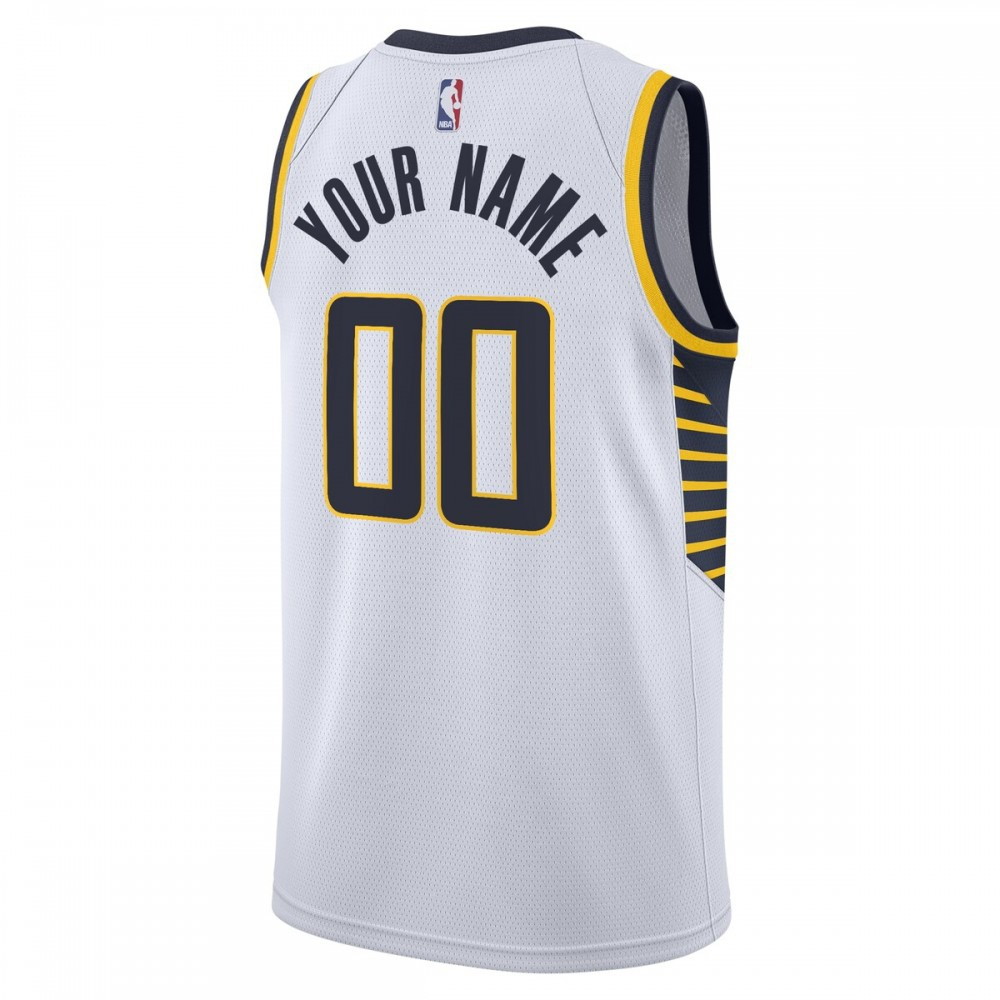 Indiana Pacers 2020/21 Swingman Custom Jersey Association Edition White - back view