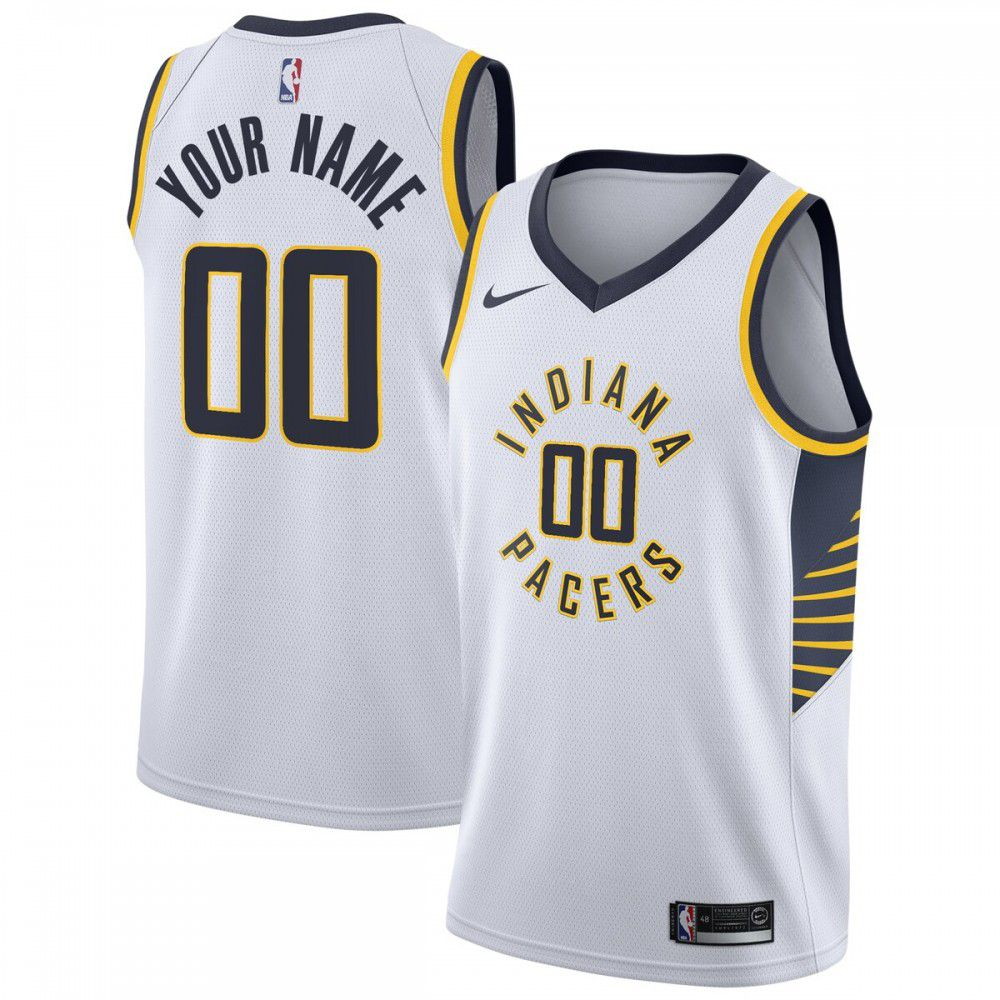 Indiana Pacers 2020/21 Swingman Custom Jersey Association Edition White - front view
