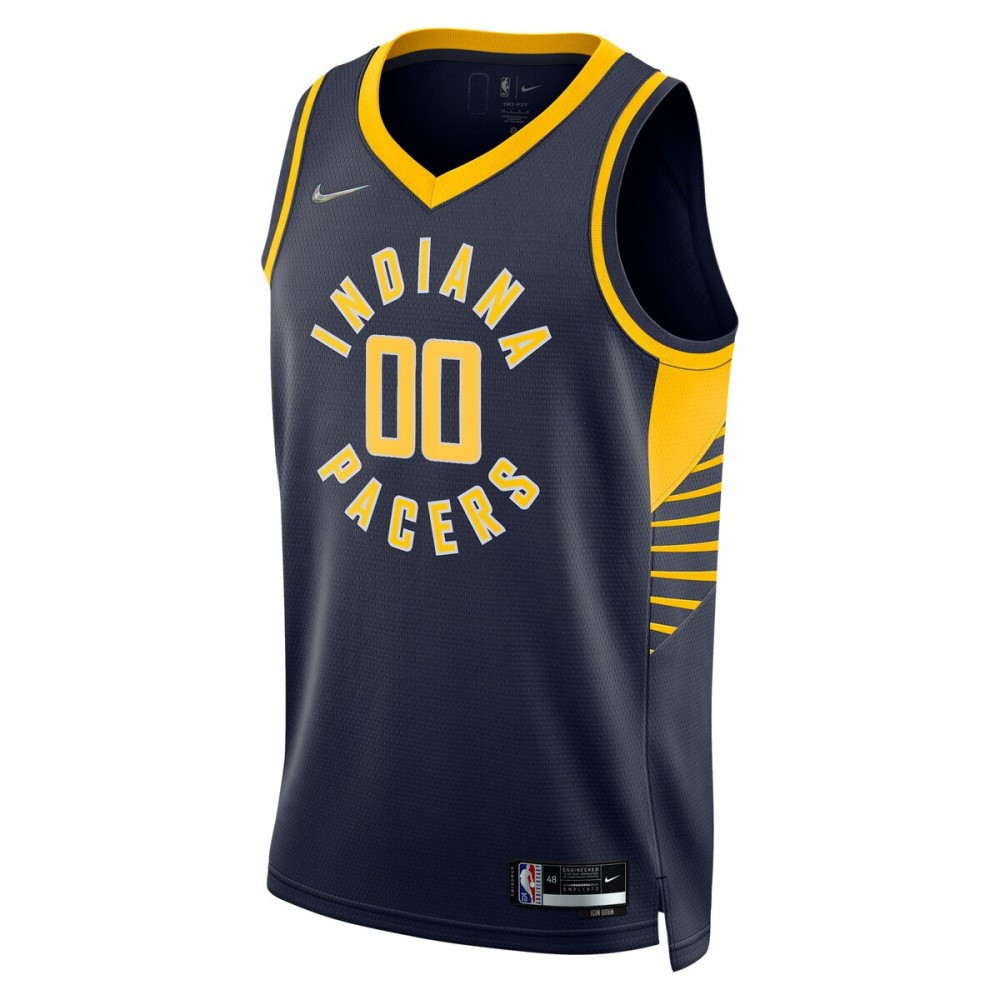 Indiana Pacers 2021/22 Diamond Swingman Custom Jersey Icon Edition Navy - second front view