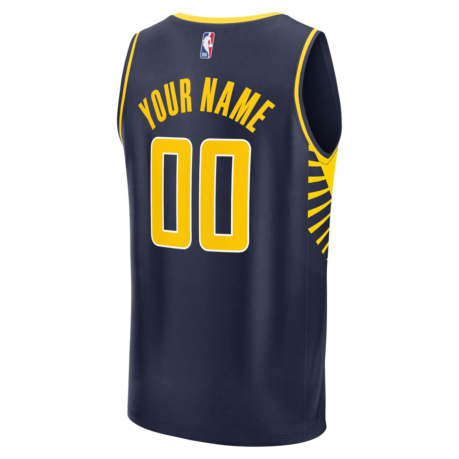 Indiana Pacers Fast Break Custom Jersey Icon Edition Navy - back view