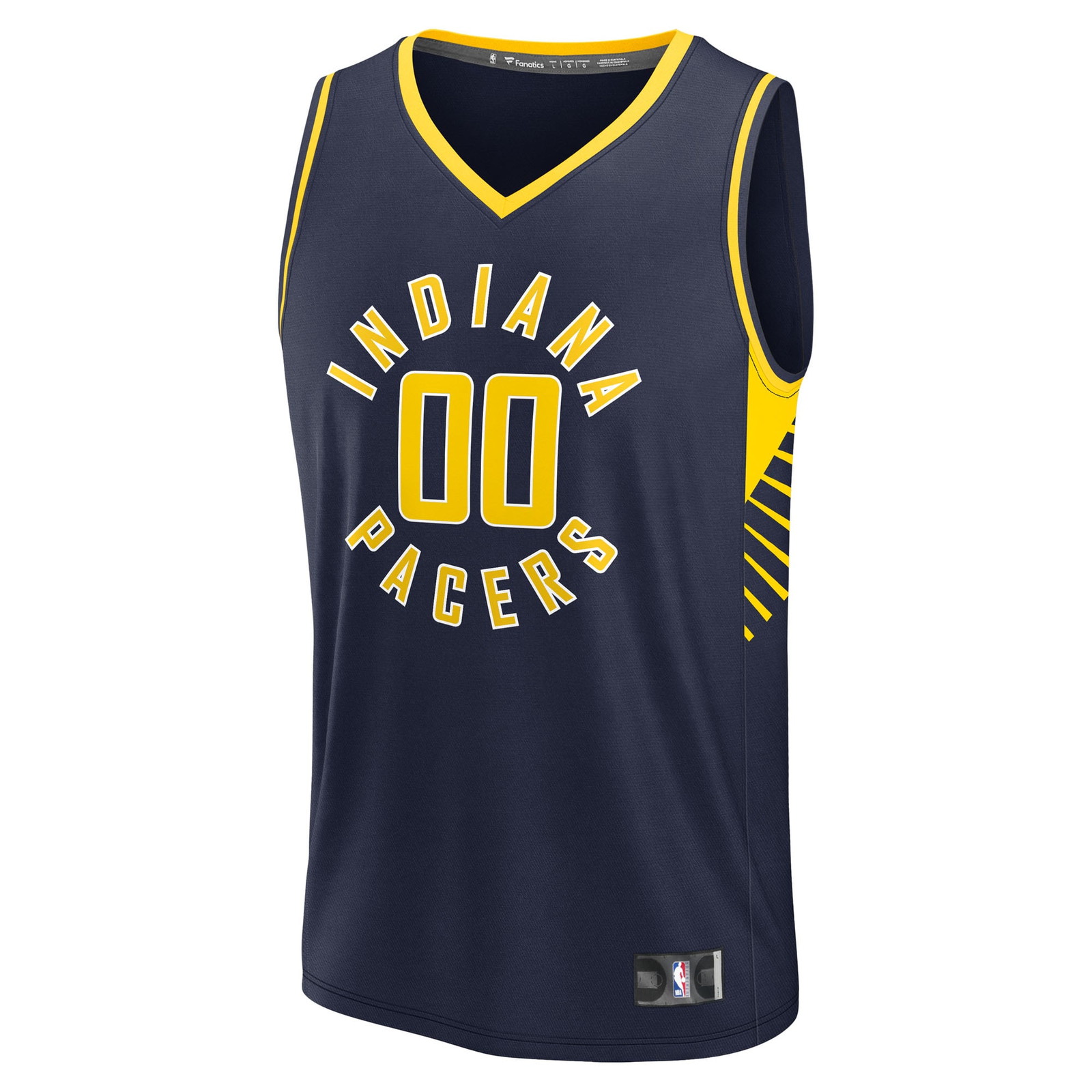 Indiana Pacers Fast Break Custom Jersey Icon Edition Navy - front view