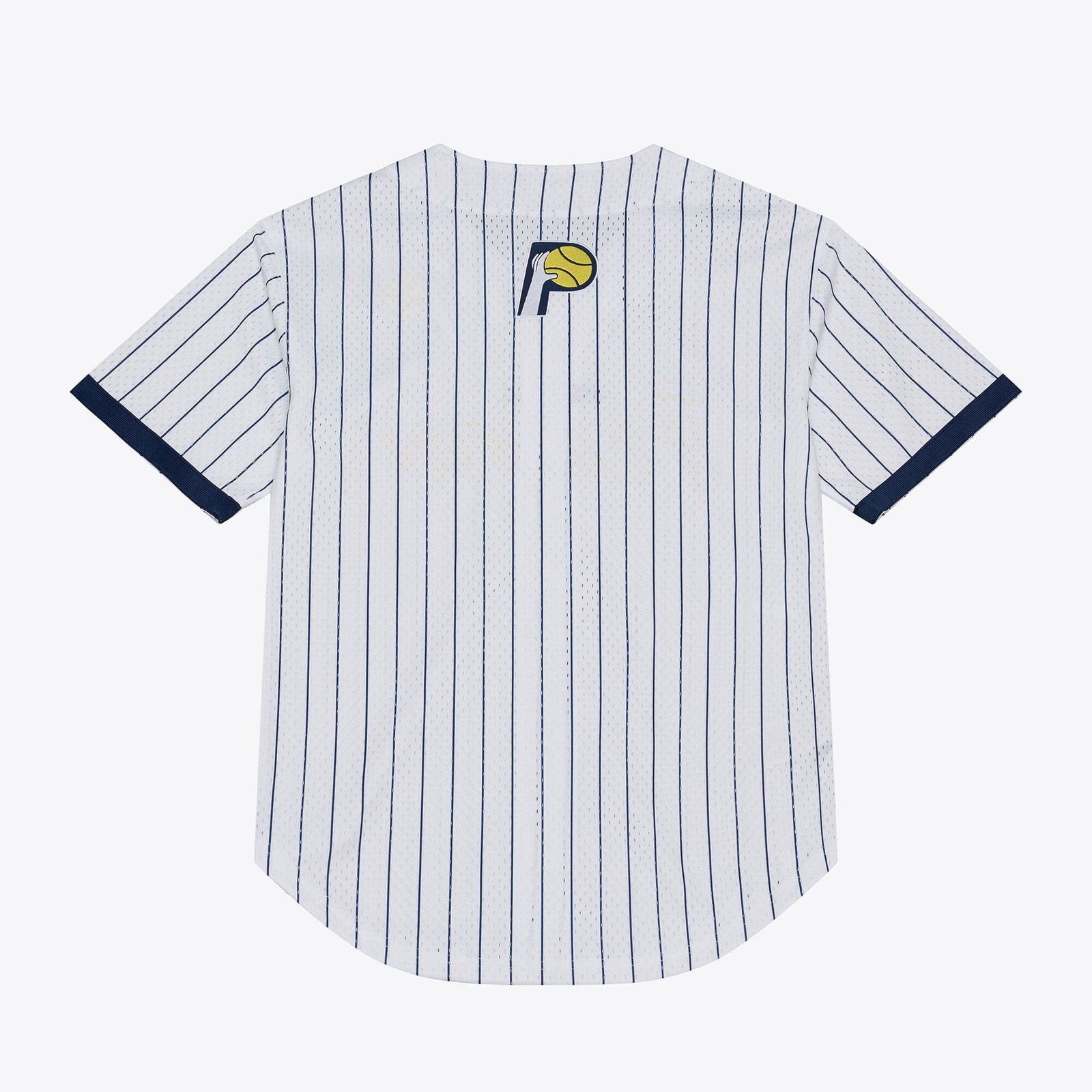 Indiana Pacers Head Coach Pinstripe Mesh Full-Button Baseball Jersey White - front view