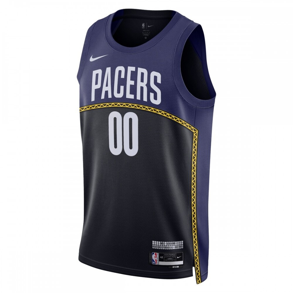 Indiana Pacers Unisex 2022/23 Swingman Custom Jersey City Edition Blue - second front view