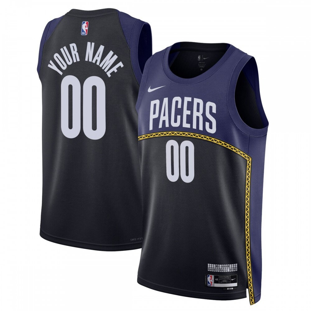 Indiana Pacers Unisex 2022/23 Swingman Custom Jersey City Edition Blue - front view