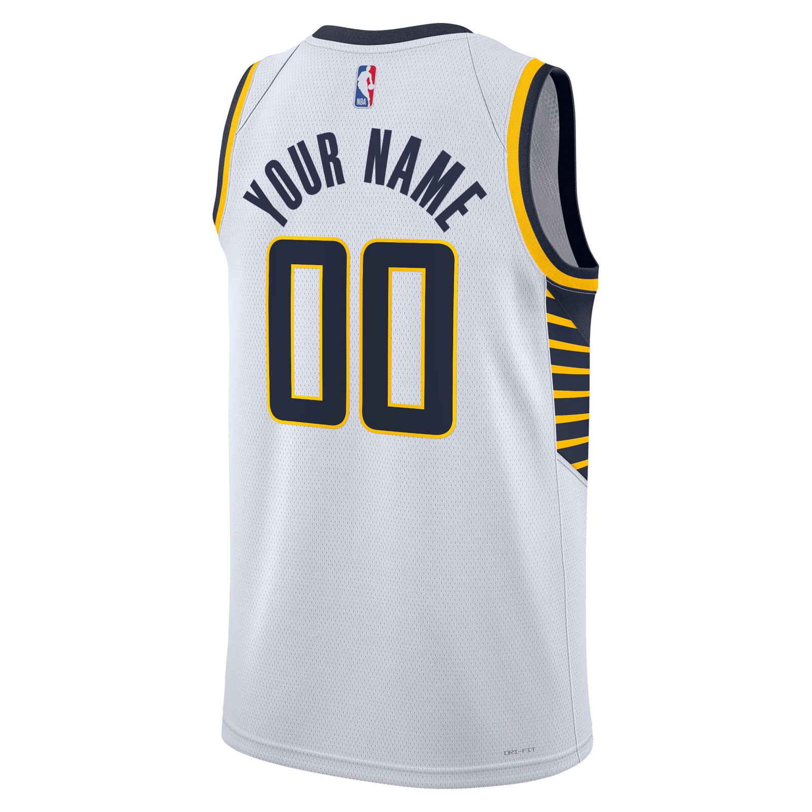 Indiana Pacers Unisex Swingman Custom Jersey White Association Edition - back view