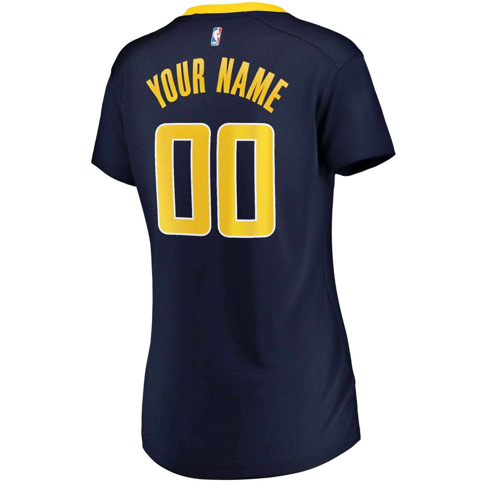 Indiana Pacers Women's Fast Break Custom Jersey Navy Icon Edition - back view