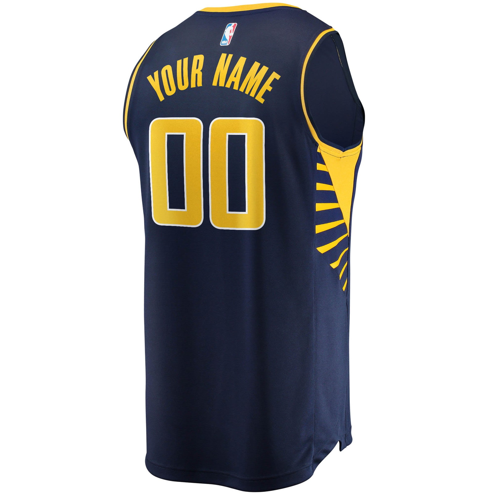 Indiana Pacers Youth Fast Break Custom Fan Version Jersey Navy Icon Edition - back view