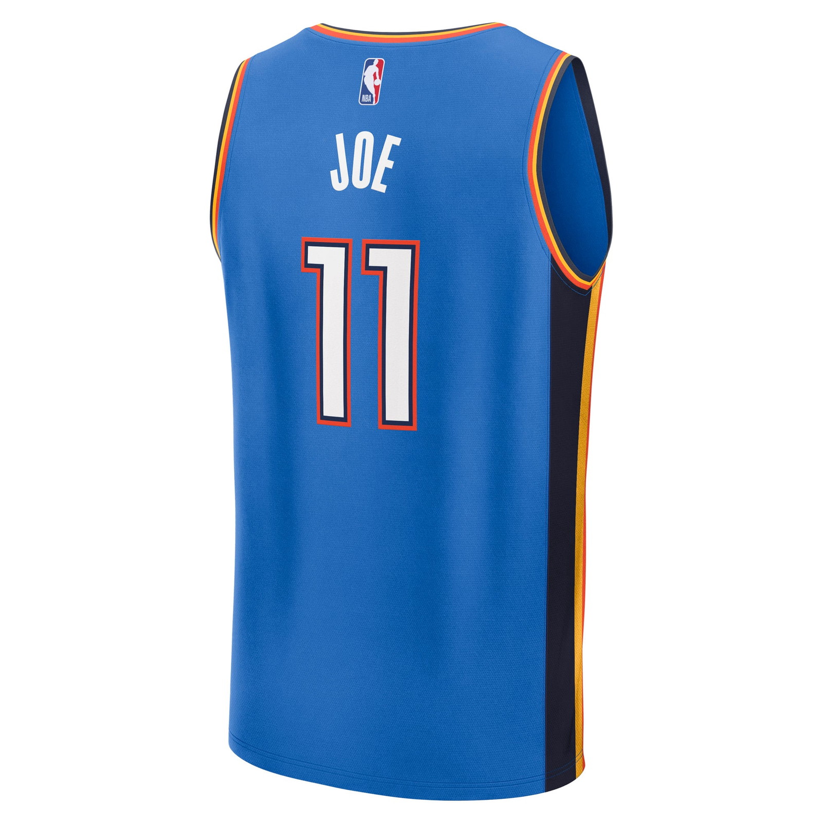 Isaiah Joe Oklahoma City Thunder Fast Break Fan Version Player Jersey Icon Edition Blue - back view