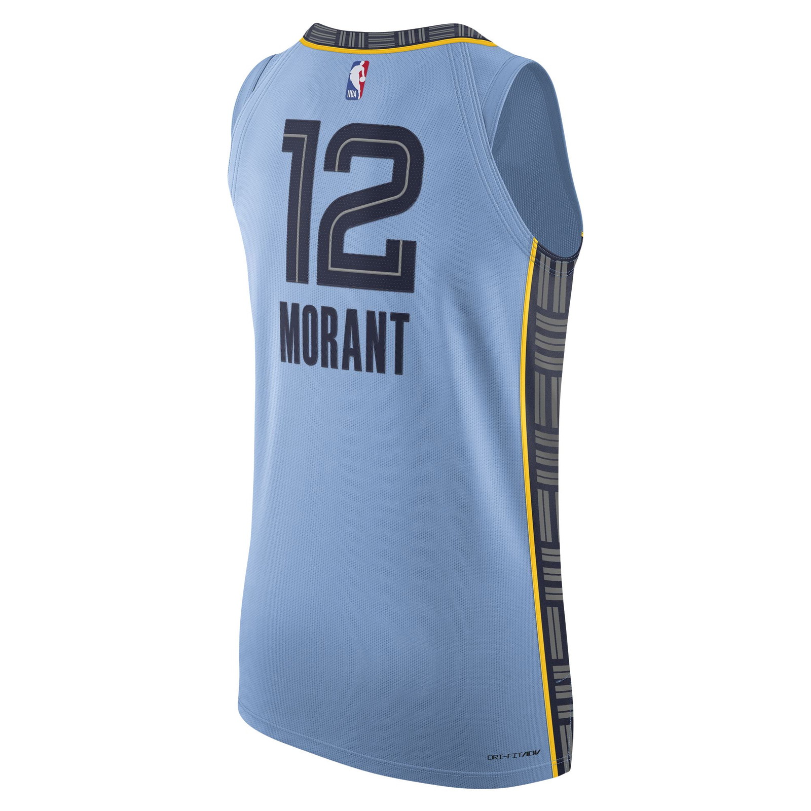 Ja Morant Memphis Grizzlies Pro Cut Player Jersey Statement Edition Light Blue - back view