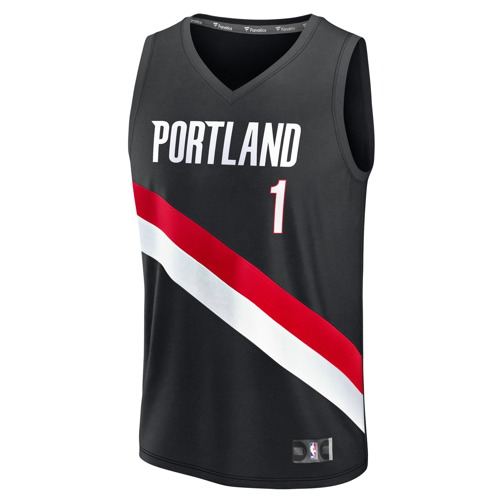 Ja Morant Portland Trail Blazers Fast Break Jersey Icon Edition Black - front view