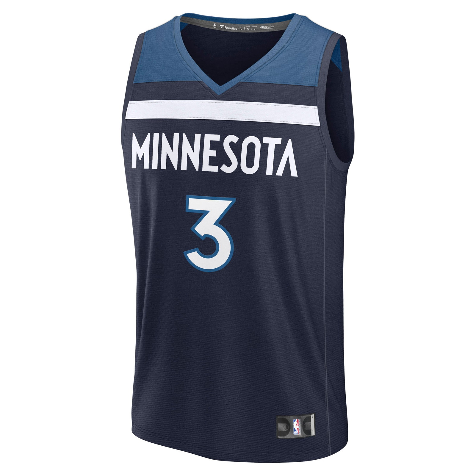 Jaden McDaniels Minnesota Timberwolves Fast Break Fan Version Player Jersey Icon - front view