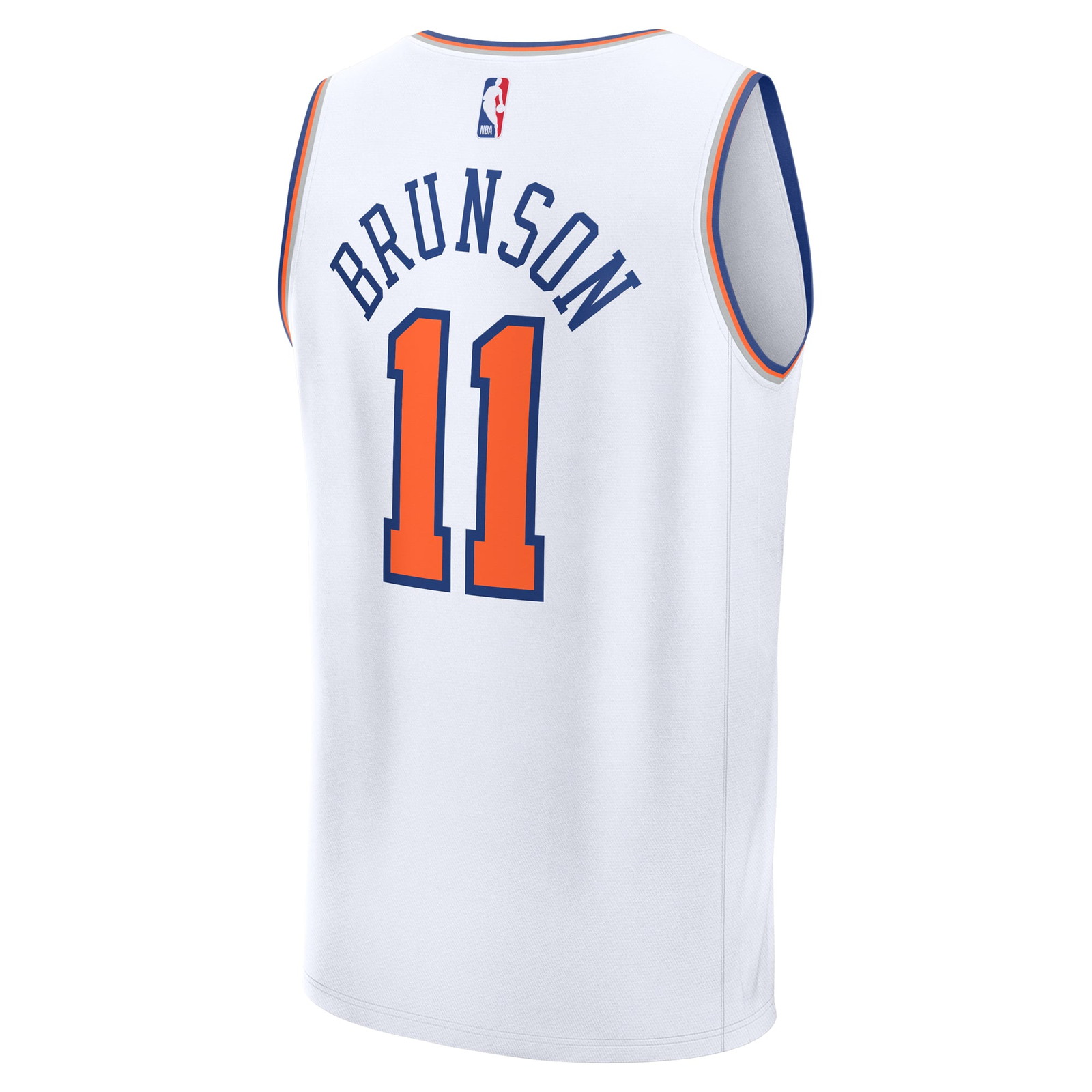 Jalen Brunson New York Knicks Youth Fast Break Fan Version Player Jersey Association - back view