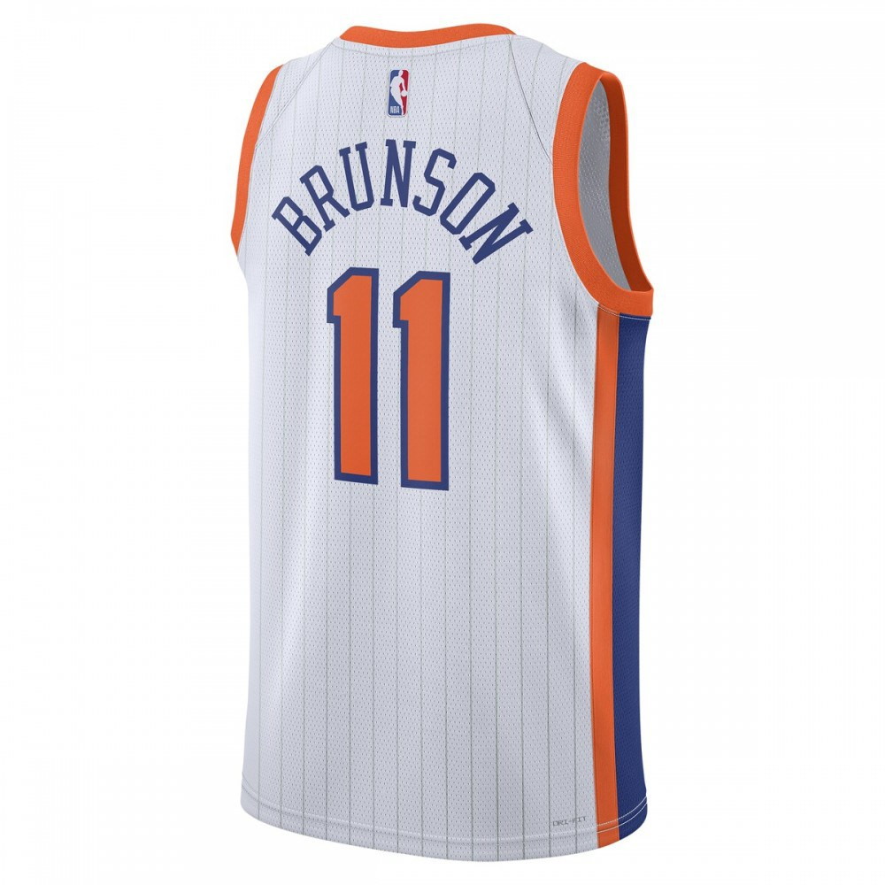 Jalen Brunson New York Knicks Unisex 2024/25 Swingman Player Jersey City Edition White - back view