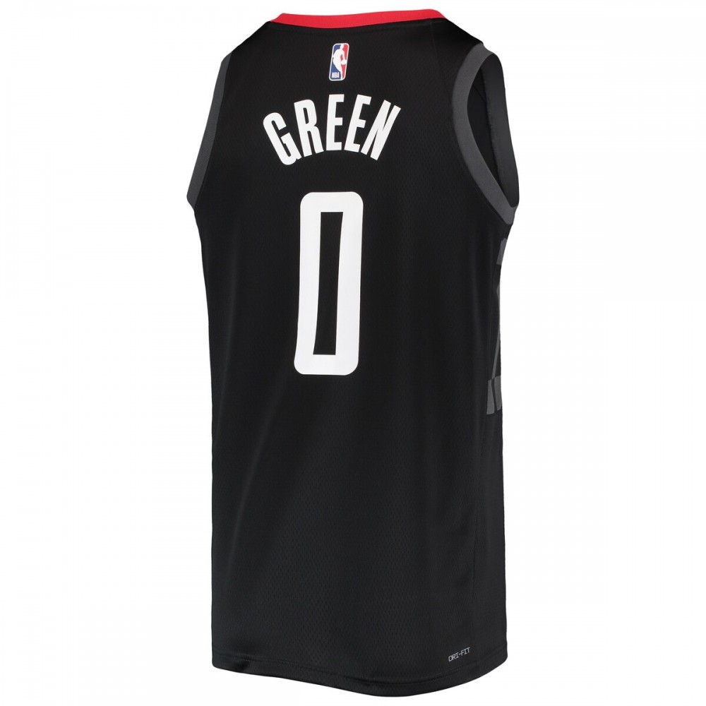 Jalen Green Houston Rockets 2021/22 Swingman Jersey Statement Edition Black - back view