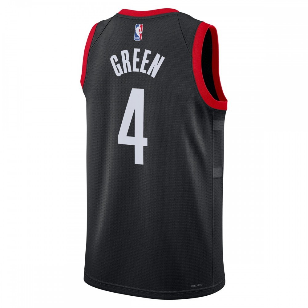 Jalen Green Houston Rockets 2022/23 Statement Edition Swingman Jersey Black - back view
