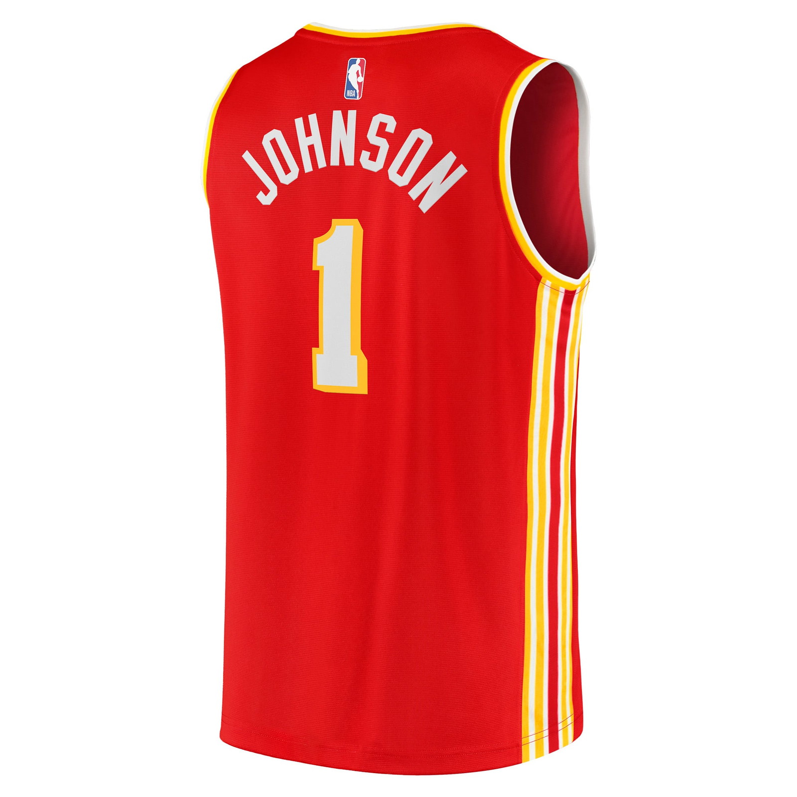 Jalen Johnson Atlanta Hawks Fast Break Fan Version Jersey Icon Edition Red - back view