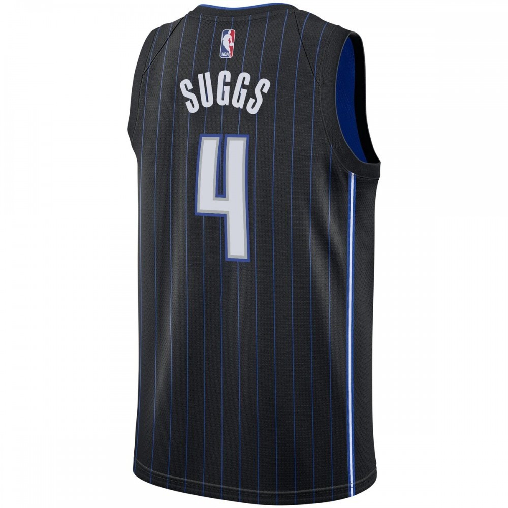 Jalen Suggs Orlando Magic 2021 NBA Draft First Round Pick Swingman Jersey Black Icon - back view
