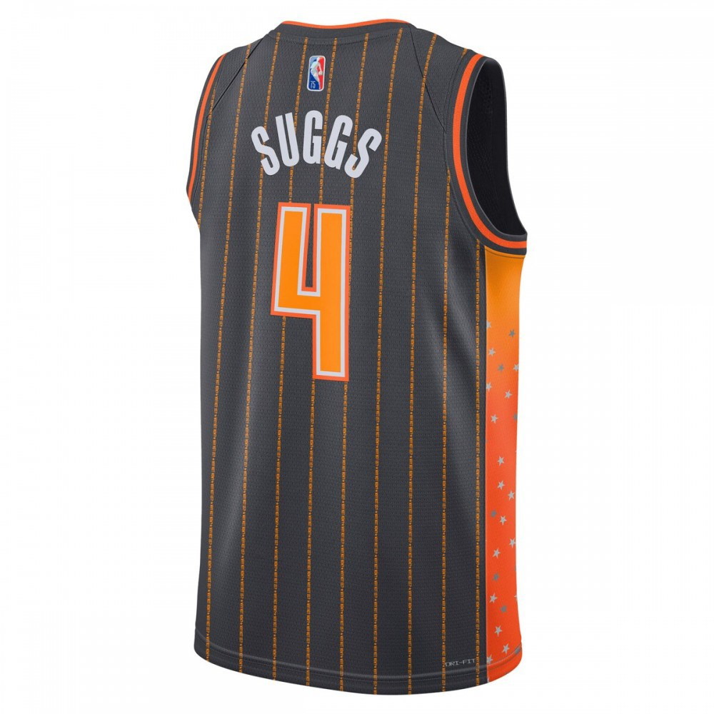 Jalen Suggs Orlando Magic 2021/22 Swingman Jersey City Edition Anthracite - back view