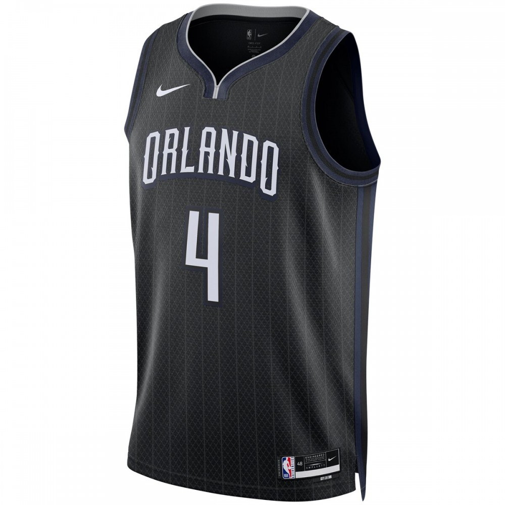 Jalen Suggs Orlando Magic Unisex 2022/23 Swingman Jersey City Edition Black - second front view