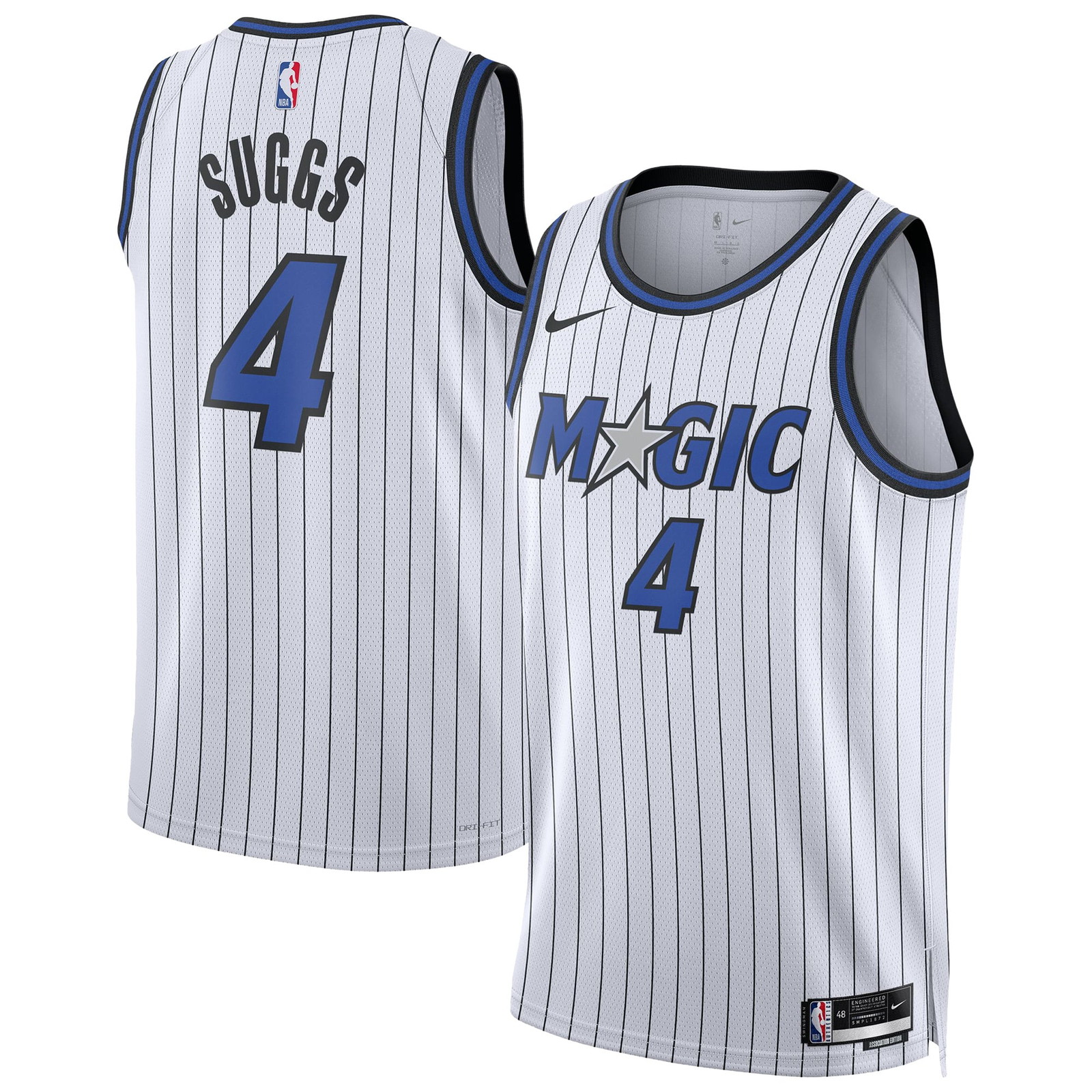 Jalen Suggs Orlando Magic Unisex Swingman Player Jersey Association Edition - front and back view