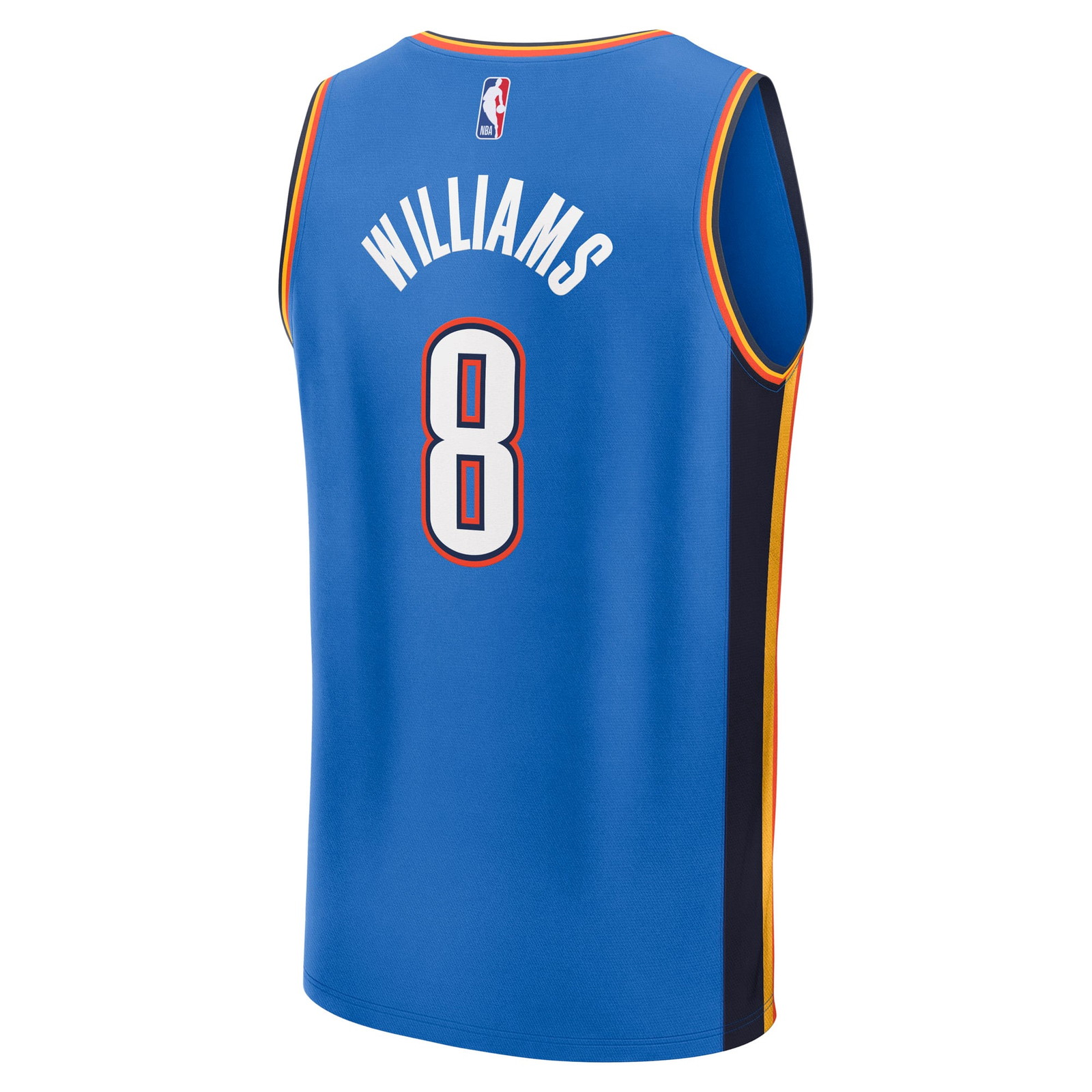 Jalen Williams Oklahoma City Thunder Fast Break Fan Version Player Jersey Icon Edition - back view
