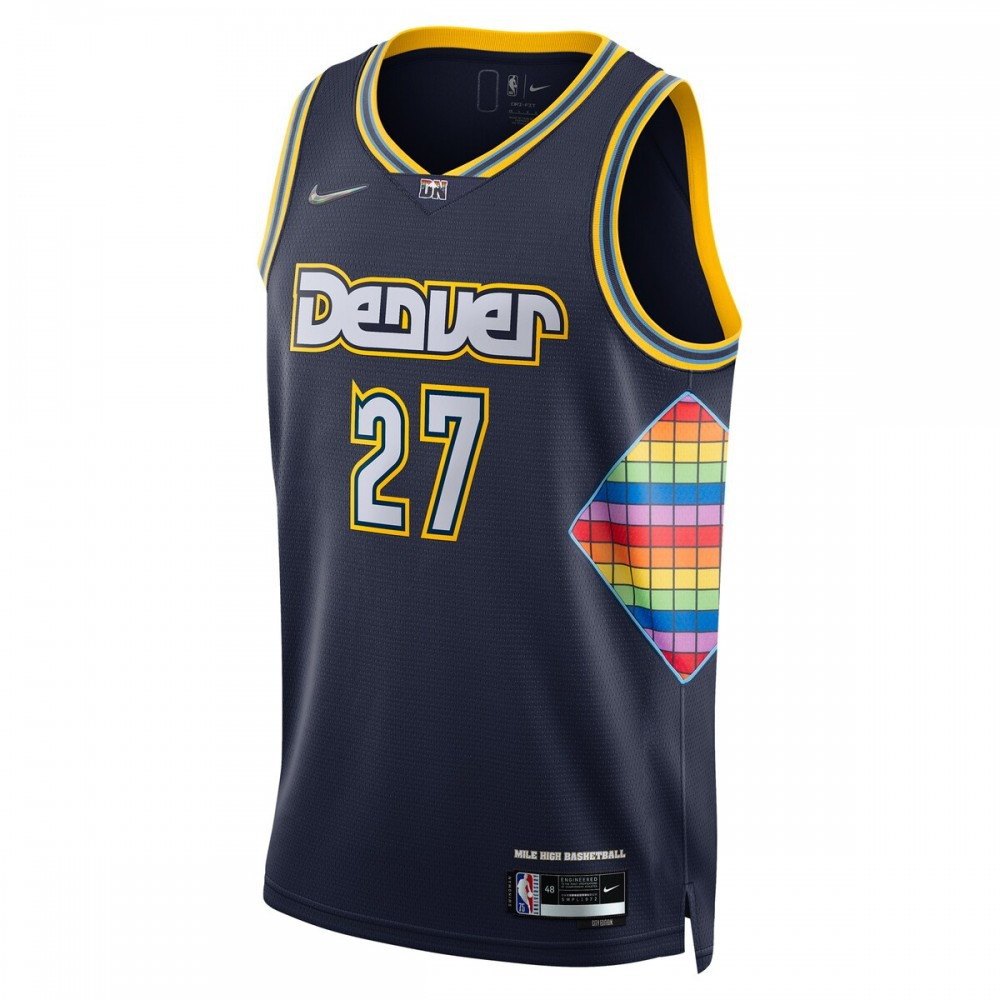 Jamal Murray Denver Nuggets 2021/22 Swingman Jersey City Edition Navy - second front view