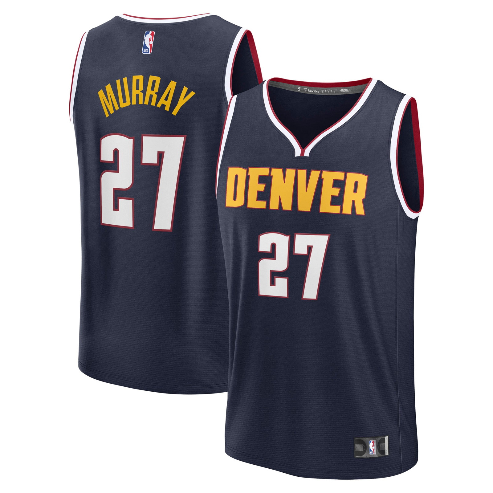 Jamal Murray Denver Nuggets Fast Break Fan Version Player Jersey Icon Edition - front and back view