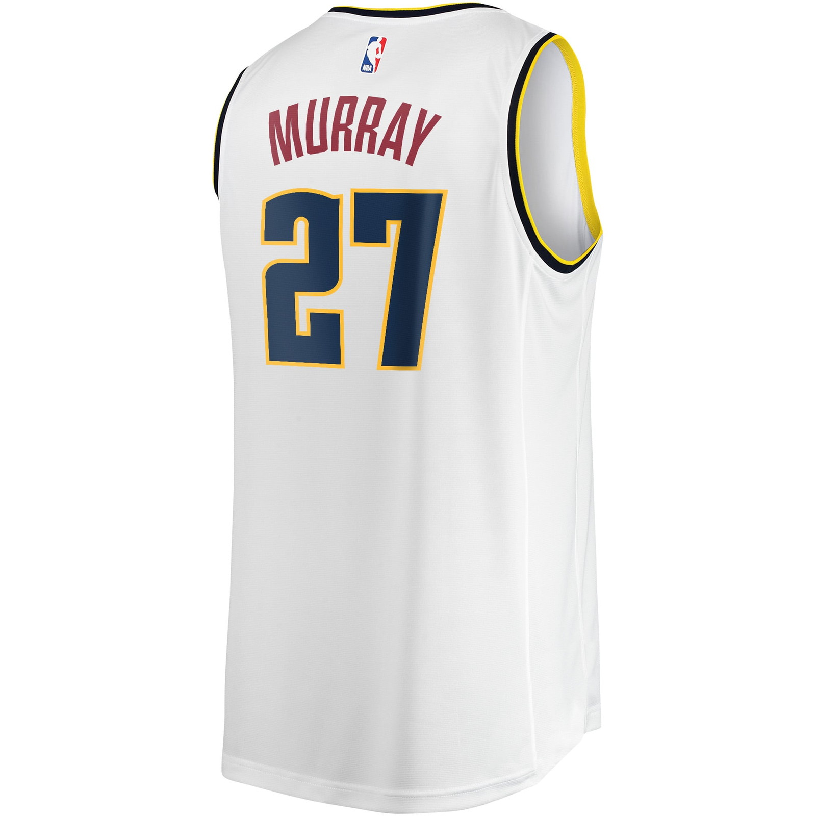 Jamal Murray Denver Nuggets Fast Break Player Jersey Association Edition White - back view
