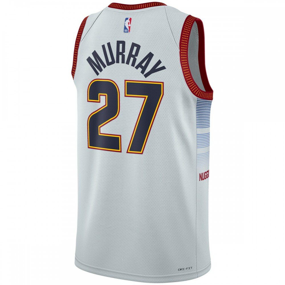 Jamal Murray Denver Nuggets Unisex 2022/23 Swingman Jersey City Edition Silver - back view