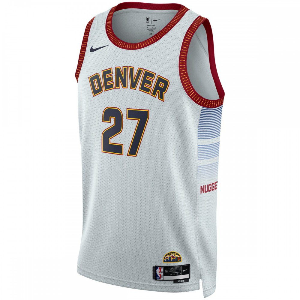 Jamal Murray Denver Nuggets Unisex 2022/23 Swingman Jersey City Edition Silver - second front view