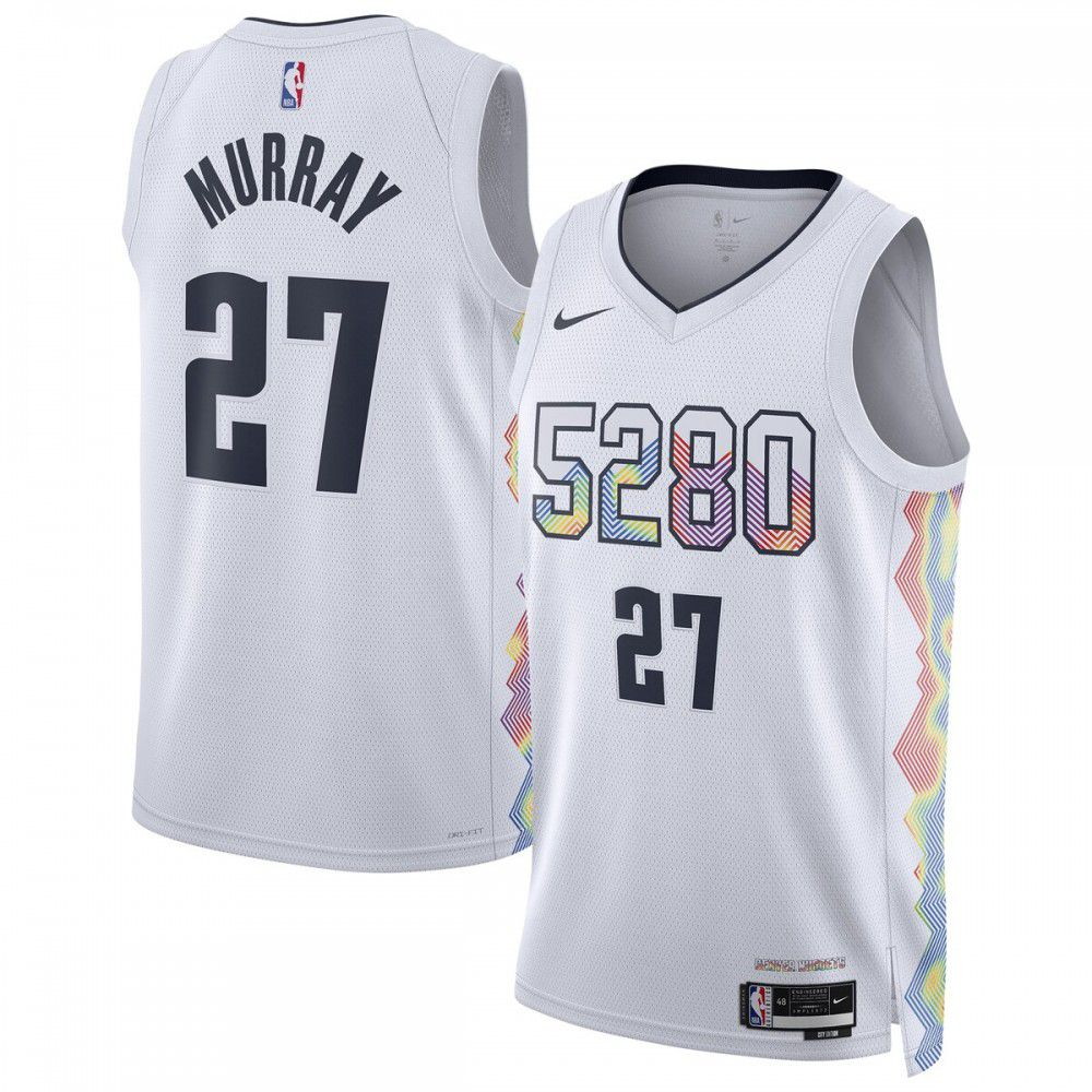 Jamal Murray Denver Nuggets Unisex 2024/25 Swingman Player Jersey City Edition White - front view