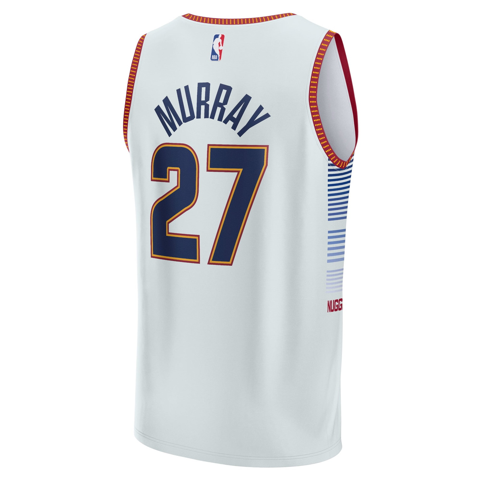 Jamal Murray Denver Nuggets Youth Fast Break Jersey City Edition Silver - back view