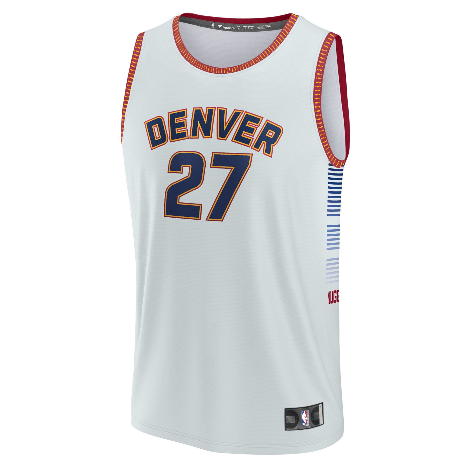 Jamal Murray Denver Nuggets Youth Fast Break Jersey City Edition Silver - front view