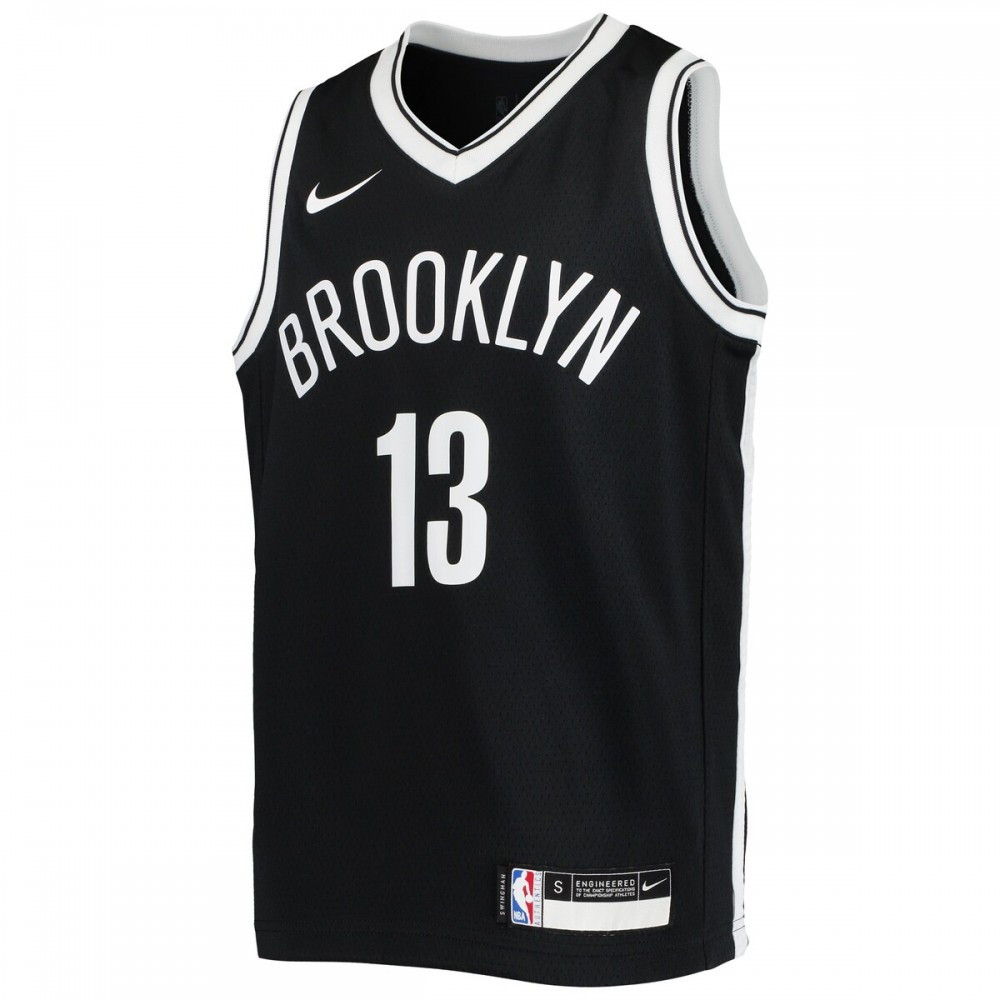 James Harden Brooklyn Nets Youth 2020/21 Swingman Jersey Black Icon Edition - second front view