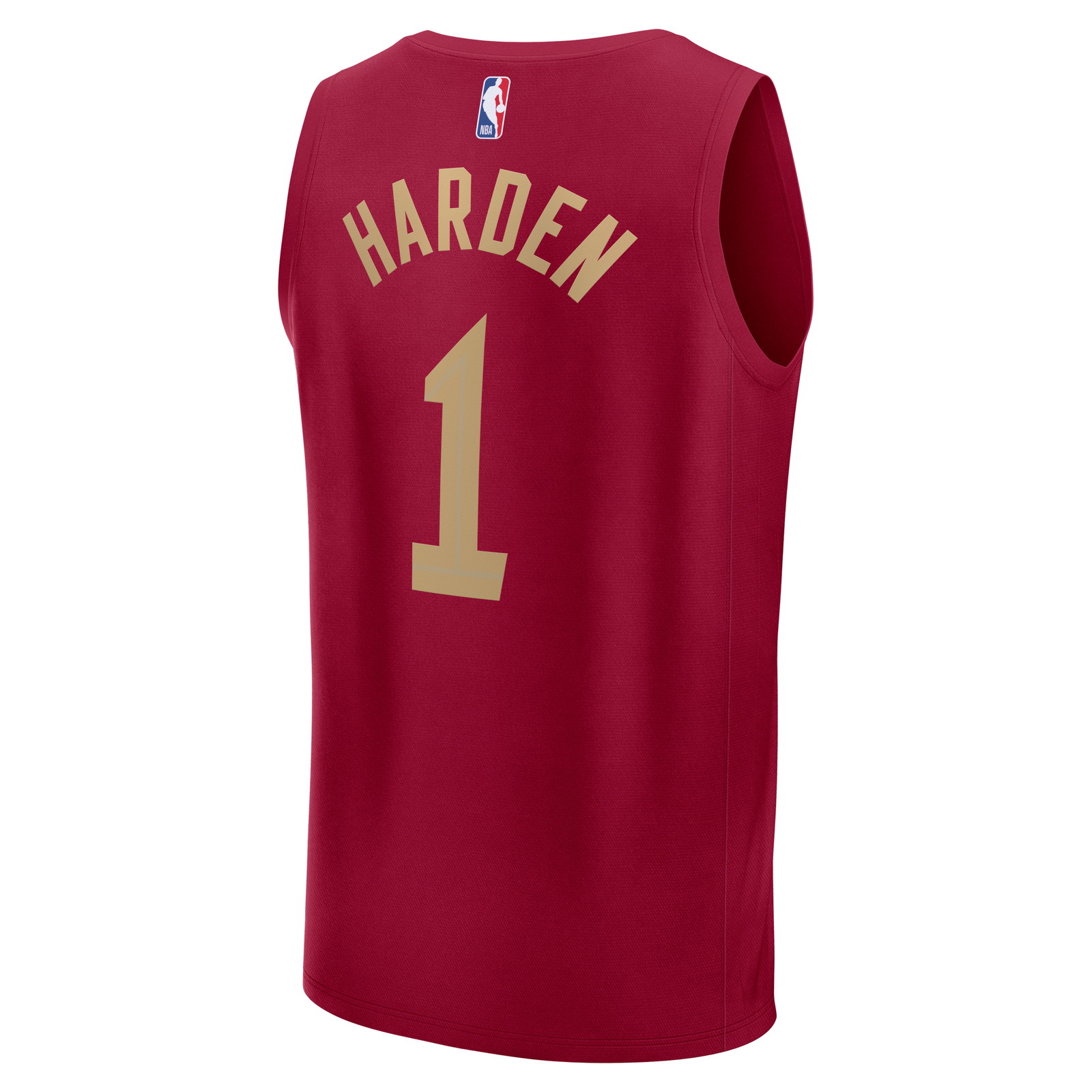James Harden Cleveland Cavaliers Fast Break Fan Version Jersey Icon Edition Wine - back view