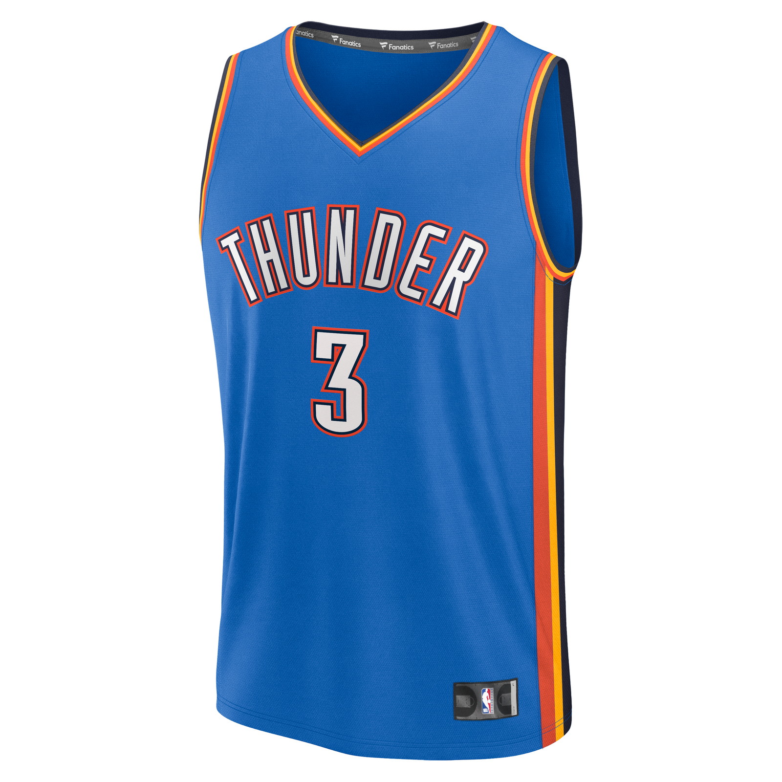 Jared McCain Oklahoma City Thunder Youth Fast Break Fan Version Jersey Icon Edition - front view