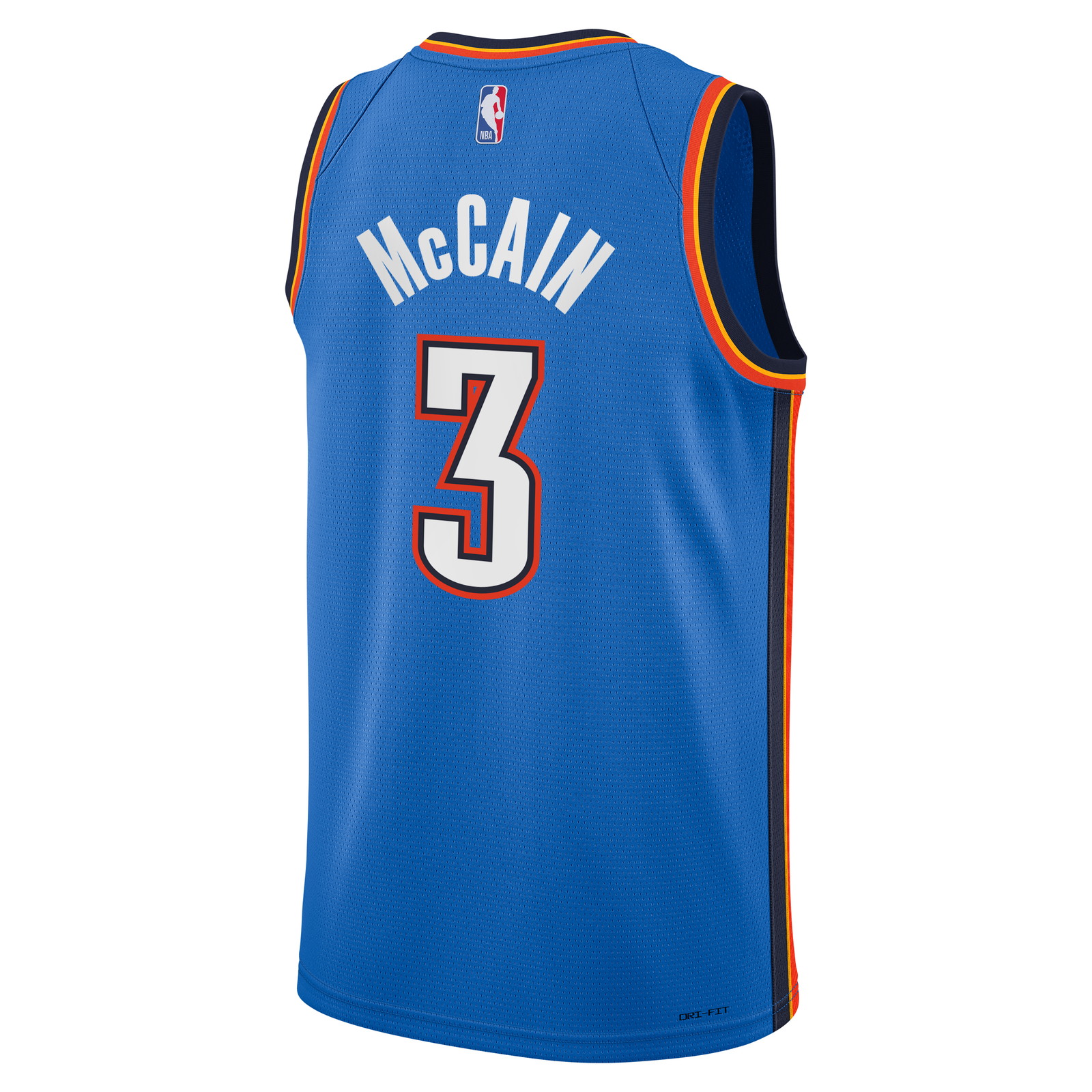 Jared McCain Oklahoma City Thunder Youth Swingman Jersey Icon Edition Blue - back view