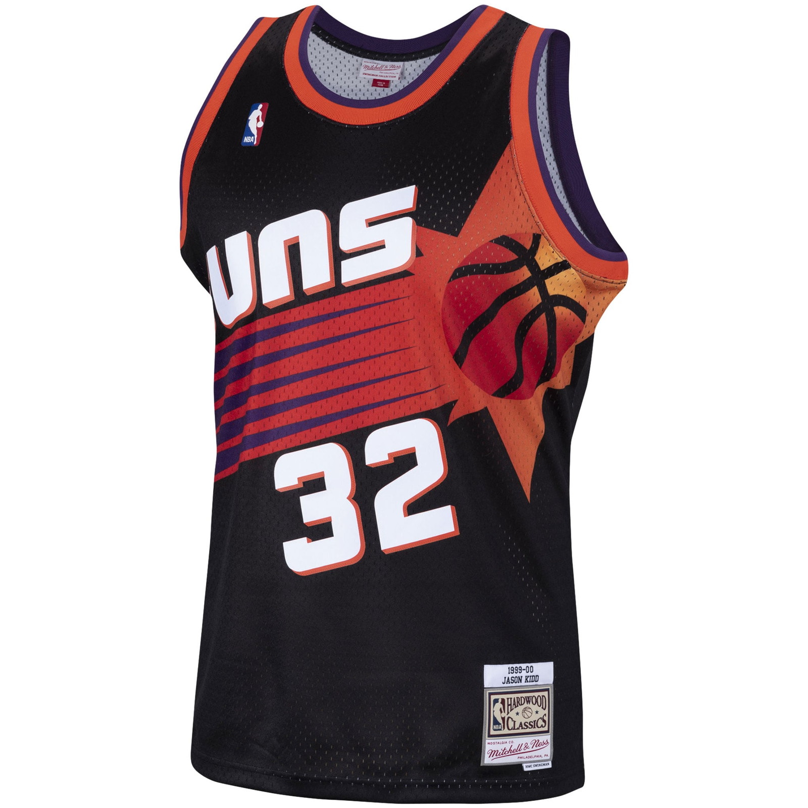 Jason Kidd Phoenix Suns Hardwood Classics Swingman Jersey Black - front view