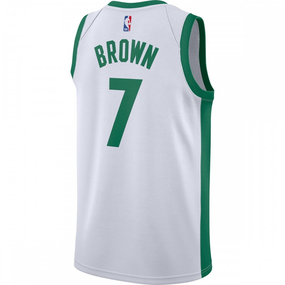 Jaylen Brown Boston Celtics 2020/21 Swingman Player Jersey White City Edition - back view