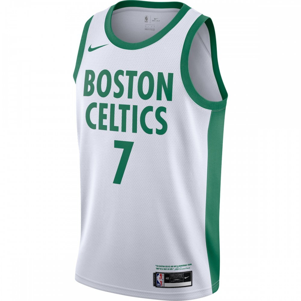 Jaylen Brown Boston Celtics 2020/21 Swingman Player Jersey White City Edition - second front view