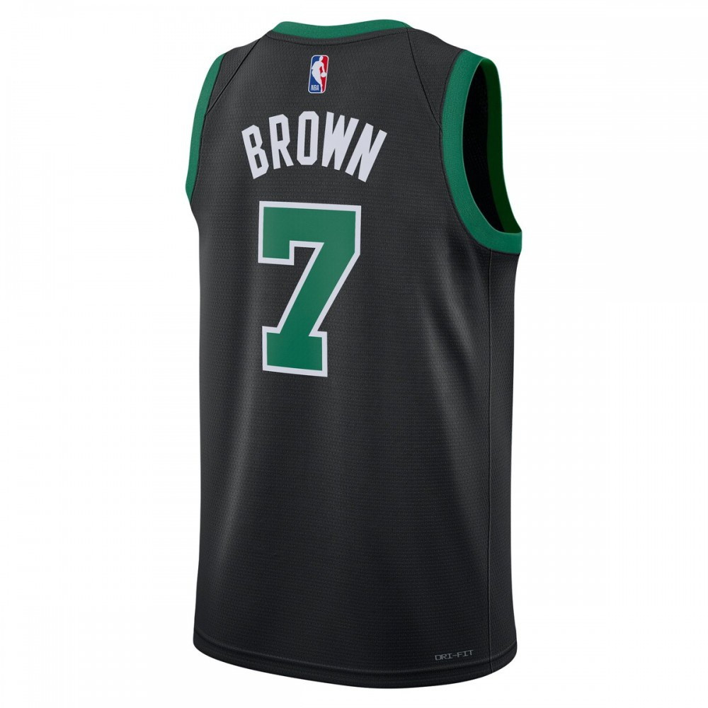 Jaylen Brown Boston Celtics 2022/23 Statement Edition Swingman Jersey Black - back view