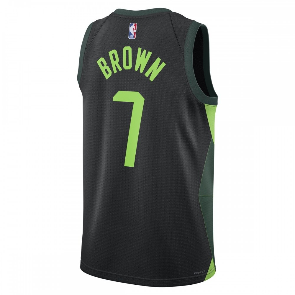 Jaylen Brown Boston Celtics Unisex 2024/25 Swingman Player Jersey City Edition Black - back view