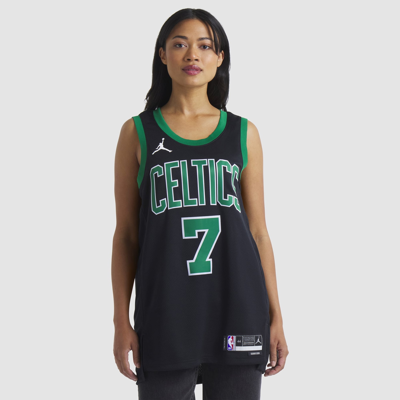 Jaylen Brown Boston Celtics Unisex Swingman Jersey Statement Edition Black - close-up detail 1