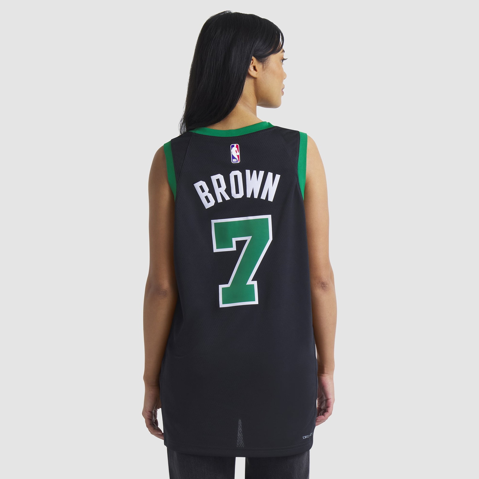 Jaylen Brown Boston Celtics Unisex Swingman Jersey Statement Edition Black - close-up detail 2