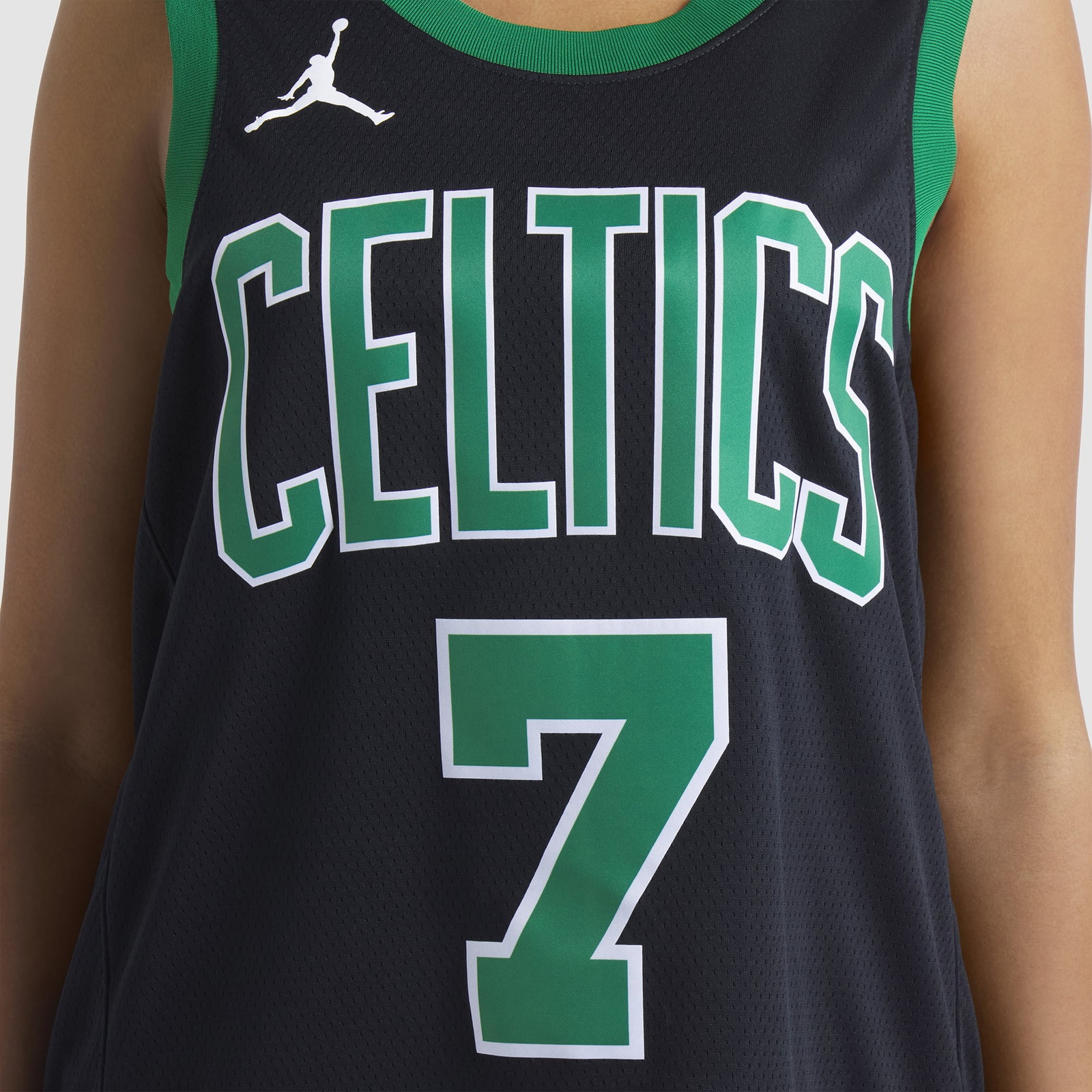 Jaylen Brown Boston Celtics Unisex Swingman Jersey Statement Edition Black - close-up detail 5