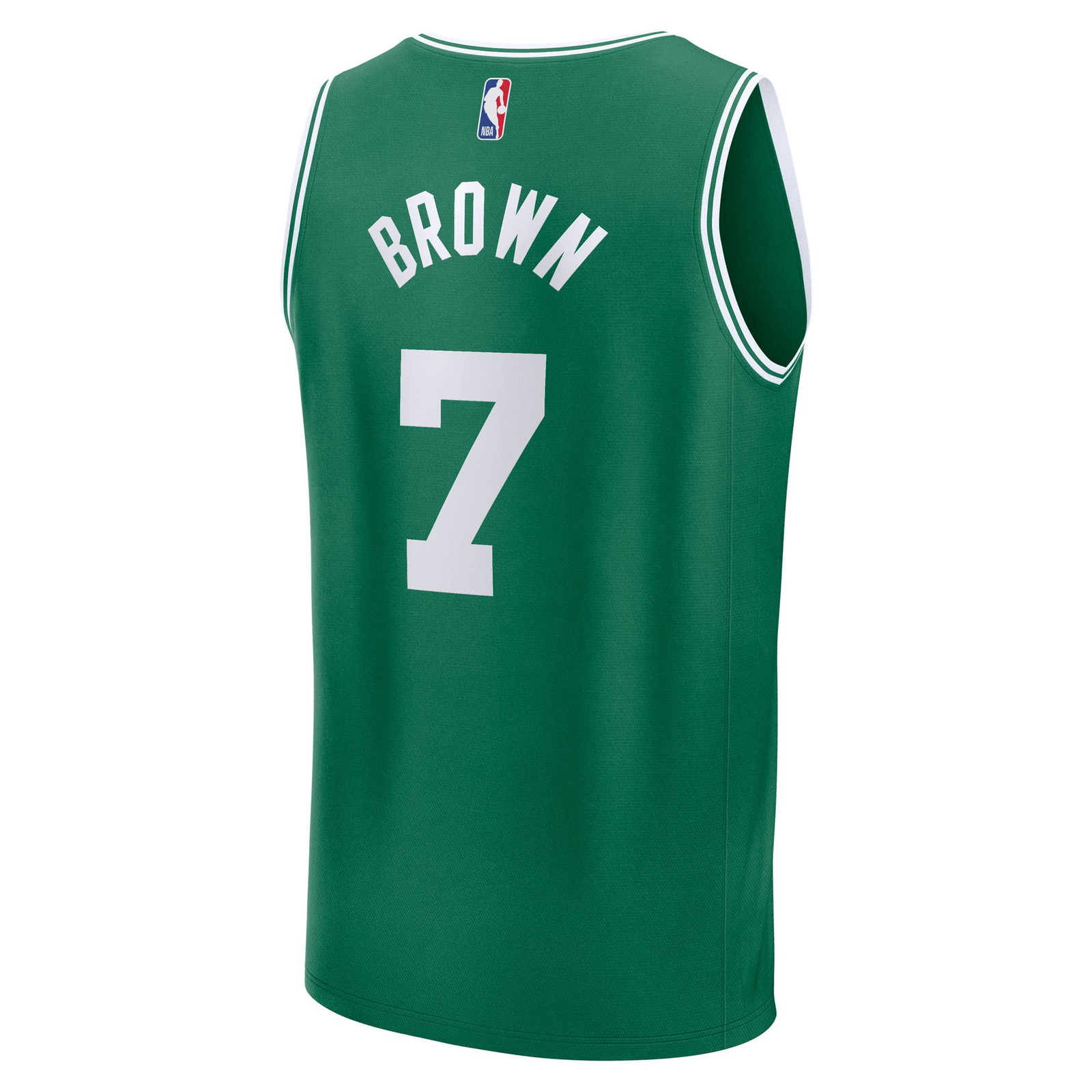 Jaylen Brown Boston Celtics Fast Break Fan Version Player Jersey Icon Edition Kelly - back view