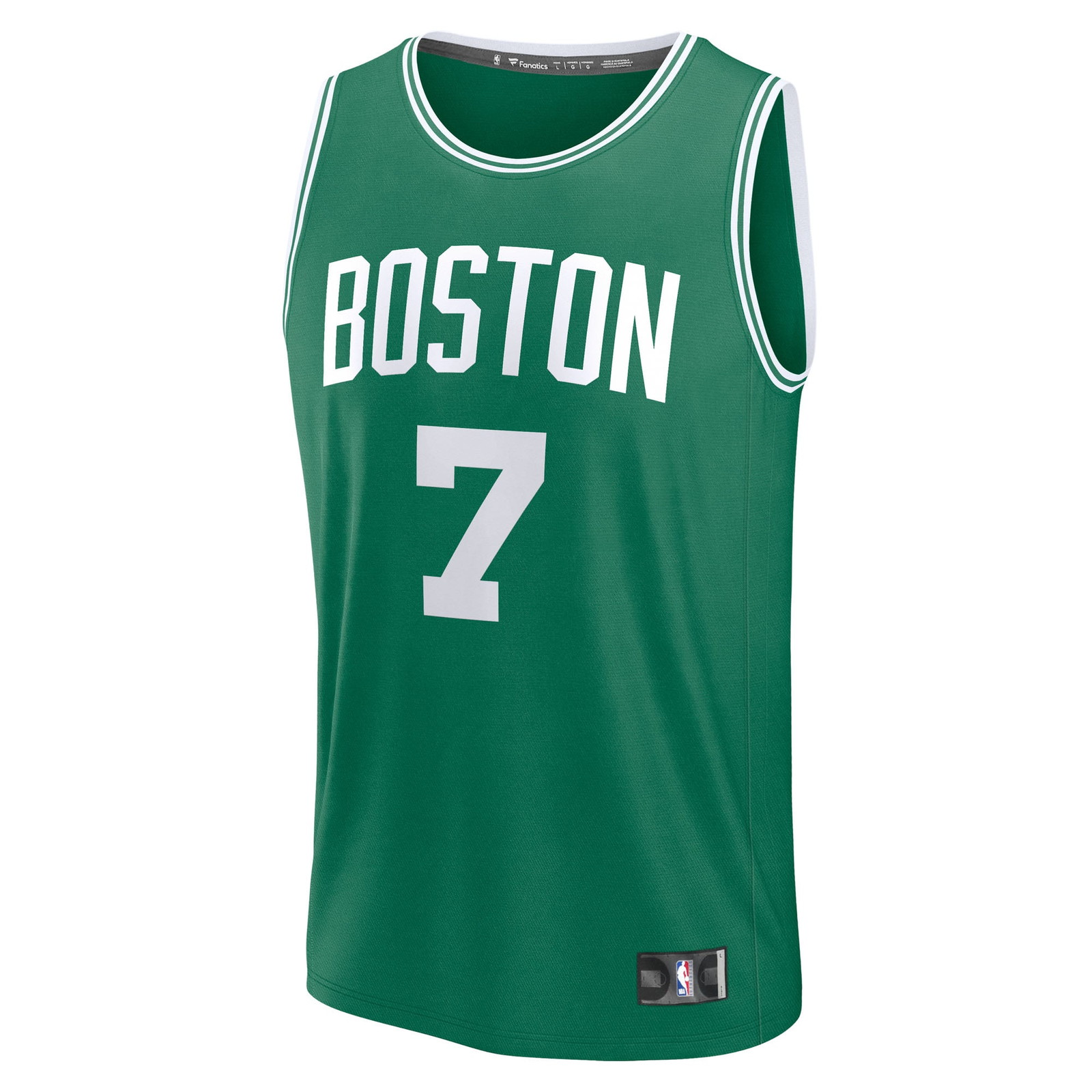 Jaylen Brown Boston Celtics Fast Break Fan Version Player Jersey Icon Edition Kelly - front view