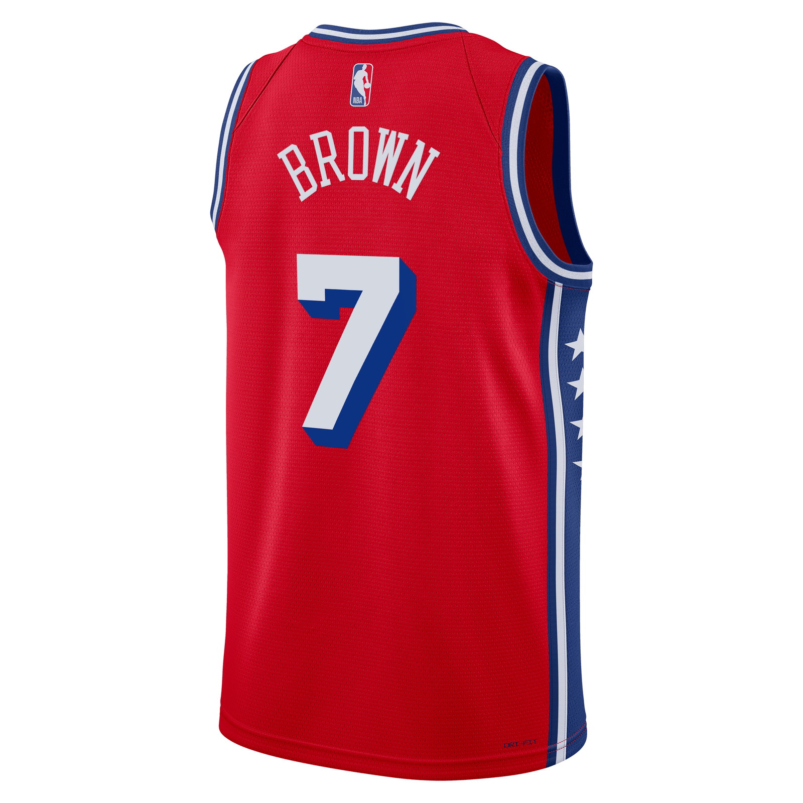 Jaylen Brown Philadelphia 76ers Unisex Swingman Jersey Statement Edition Red - back view